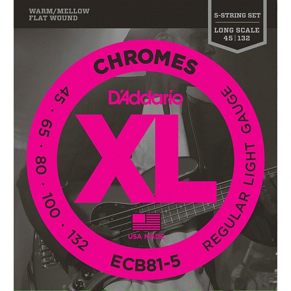 Струны для бас-гитары D’Addario ECB81-5 45-132