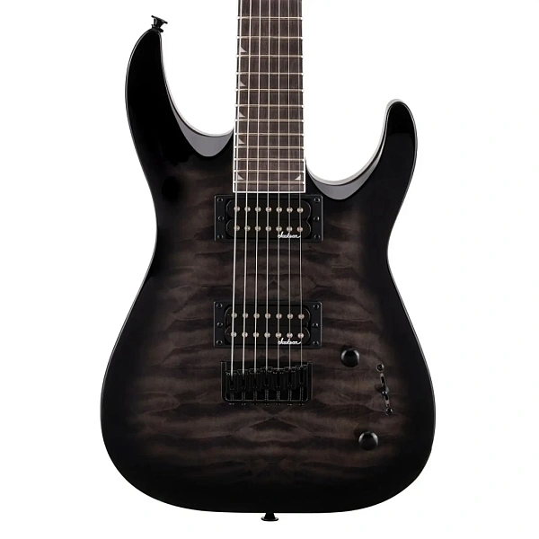 Электрогитара Jackson JS22Q-7 DKA HT Dinky Arch Top AM Transparent Black Burst