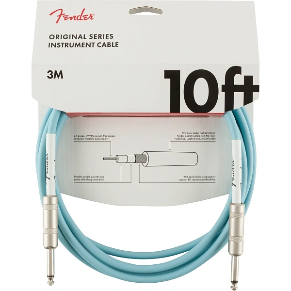 Гитарный кабель Fender Original Series 10' Daphne Blue