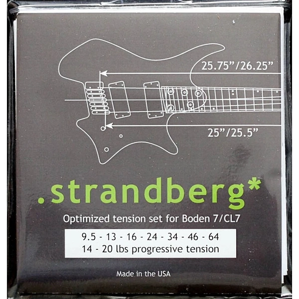 Струны для электрогитары Strandberg Optimized Tension Strings for Boden 7/CL7 (Набор из 5 комплектов струн)
