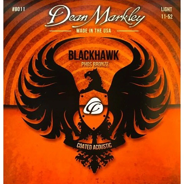 Струны для акустической гитары Dean Markley 8011 Blackhawk Pure Bronze 11-52