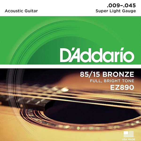Струны для акустической гитары D'Addario EZ890 9-45