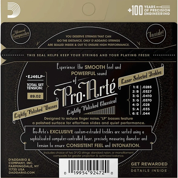 Струны для классической гитары D'Addario EJ46LP 28.5-44