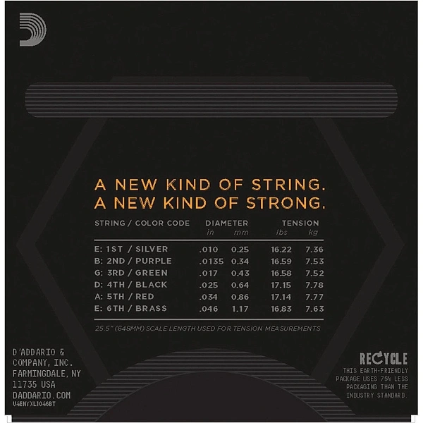 Струны для электрогитары D’Addario NYXL1046BT 10-46