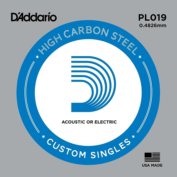 Струна для электрогитары D'Addario PL019 Plain Steel