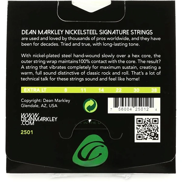 Струны для электрогитары Dean Markley 2501 Signature 8-38