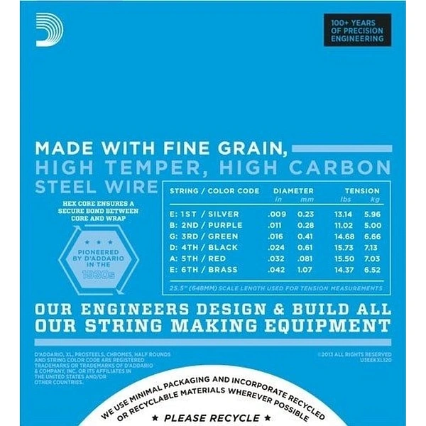 Струны для электрогитары D’Addario EKXL120 9-42