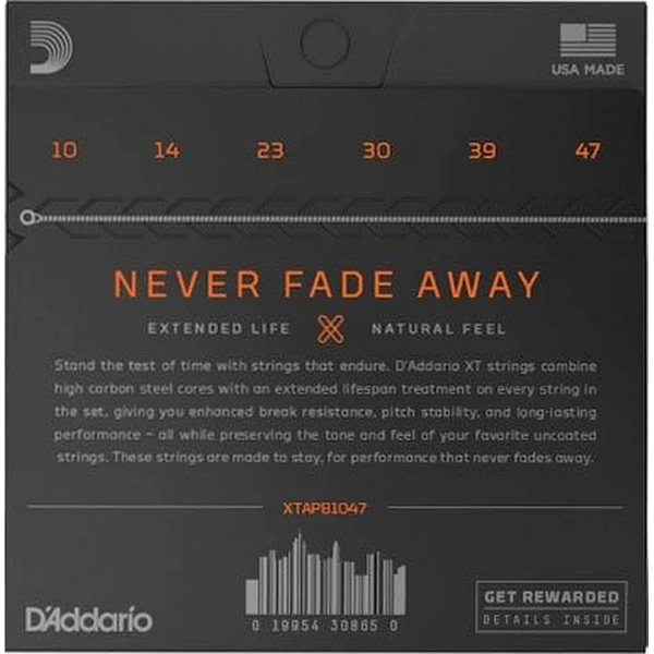 Струны для акустической гитары D'Addario XTAPB1047 10-47