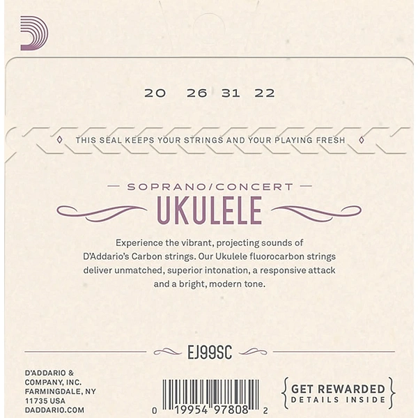 Струны для укулеле D'Addario EJ99SC