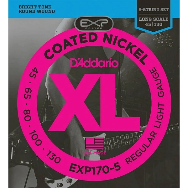 Струны для бас-гитары D'Addario EXP170-5 45-130