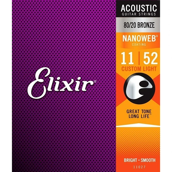 Струны для акустической гитары Elixir 11027 11-52