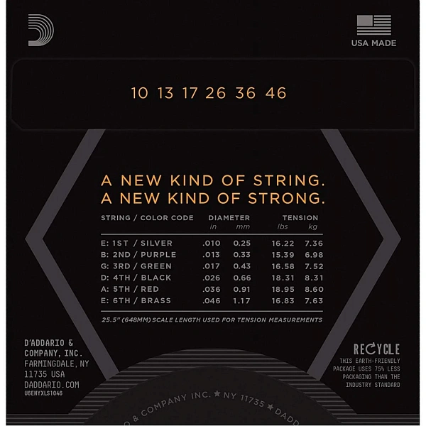 Струны для электрогитары D'Addario NYXLS1046 10-46